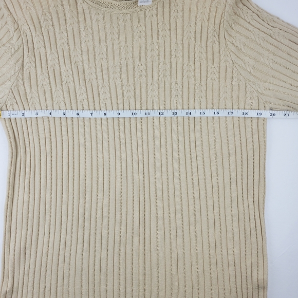 Alfred Dunner NWT short sleeve tan sweater L - Picture 5 of 7